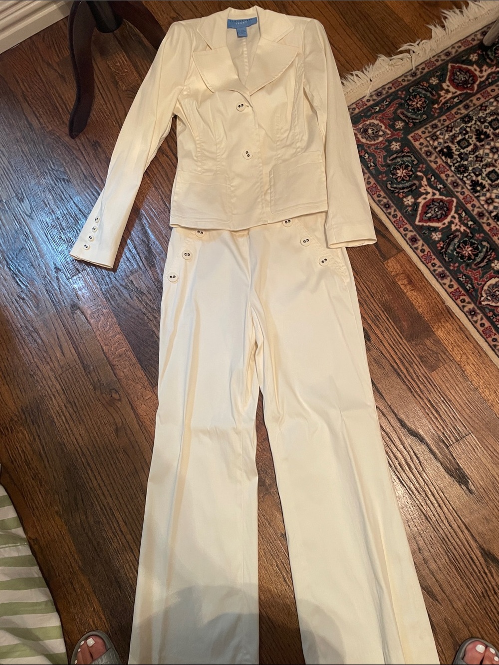 Doncaster Ivory Tailored Two-Piece Pantsuit